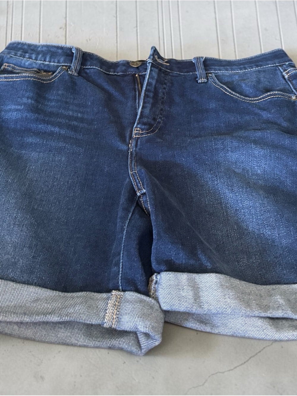 LuLaRoe medium wash blue denim shorts - Picture 3 of 5